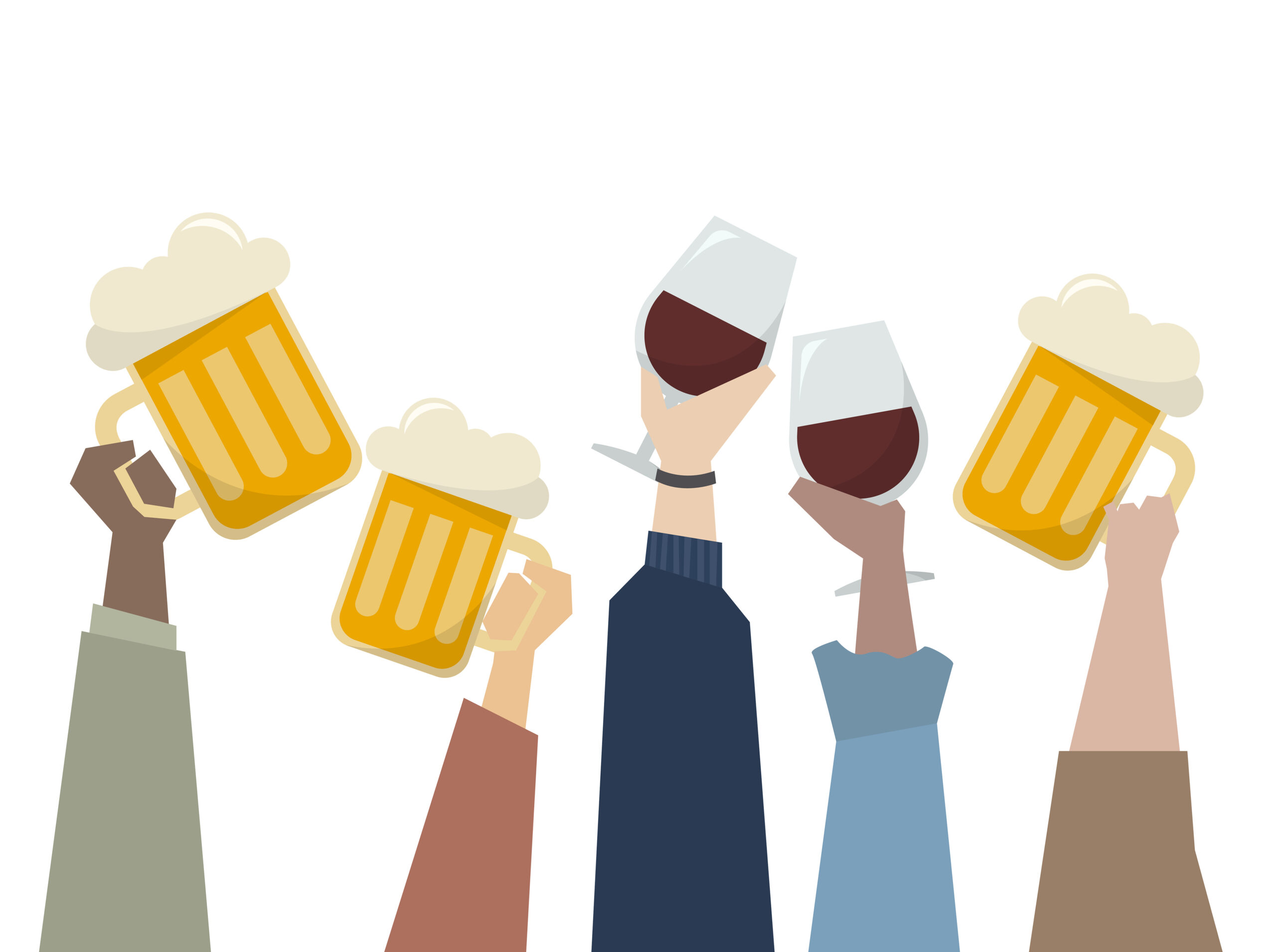 V211-business-1802 Illustration of people having a party